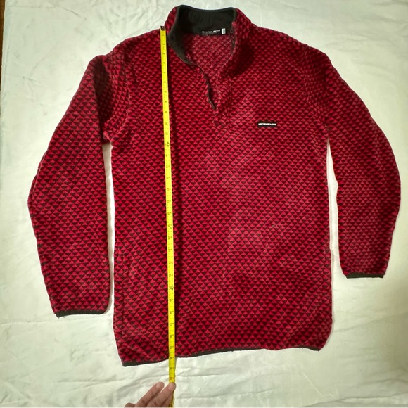 Southern Marsh Small Red Black Fleece Pullover Soft Warm Winter Sweater 1/4 zip - Picture 10 of 13